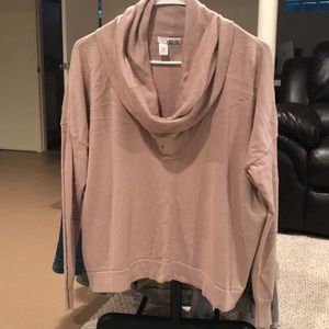 Cowl neck blush/taupe colored sweater